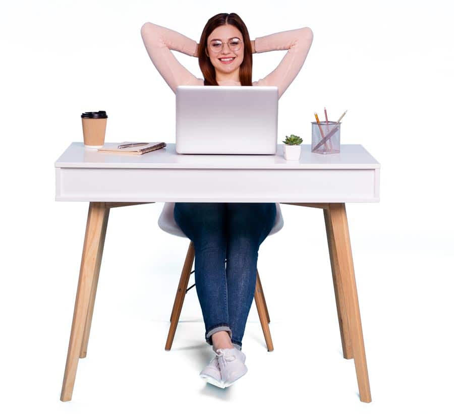 office-space-happy-woman Low cost office space in Enfield